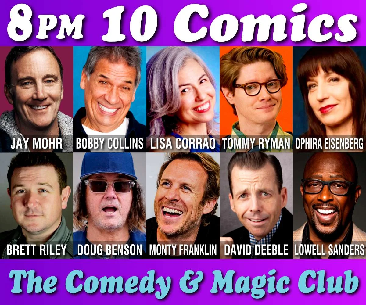 Poster for 10 Comics Show at 8PM