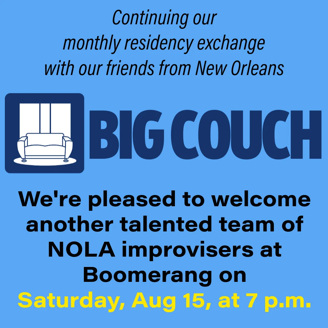 Poster for MONTHLY SPECIAL GUEST RESIDENCY BY BIG COUCH!