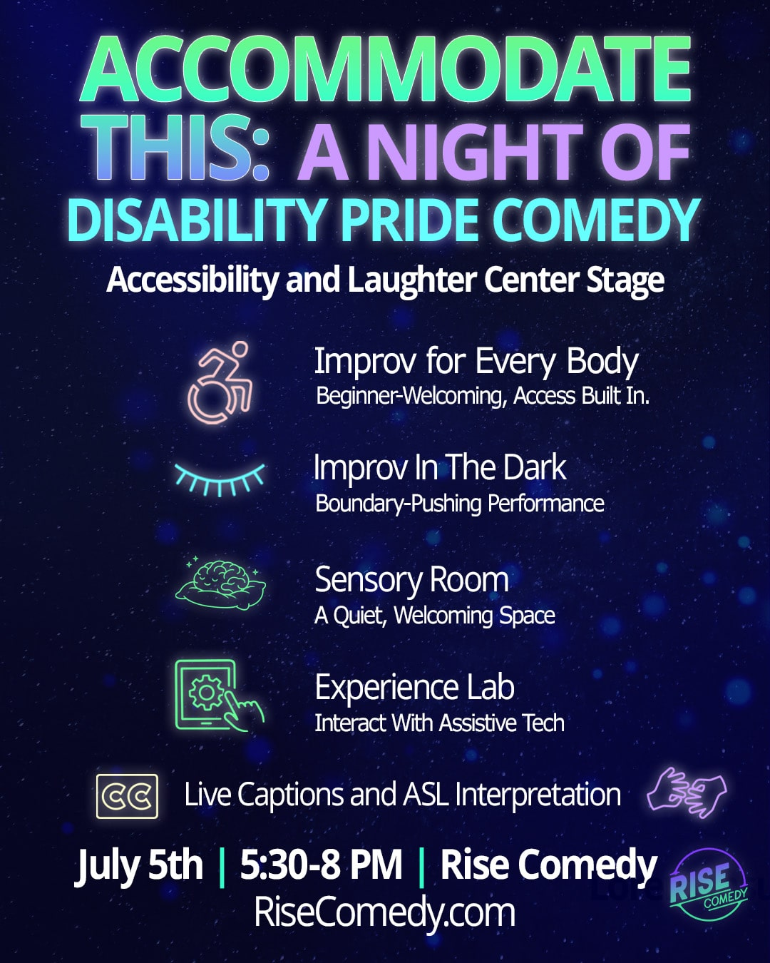 Poster for Accommodate This: Improv in the Dark