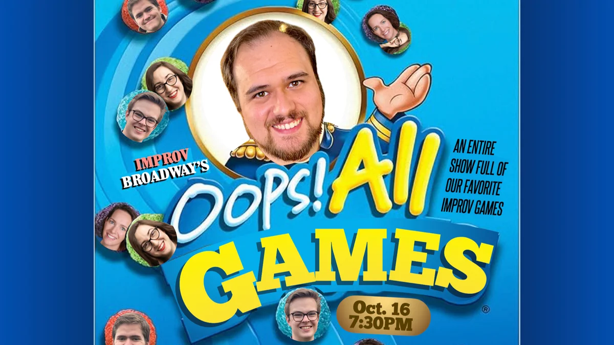 Poster for ImprovBroadway: Oops, All Games!