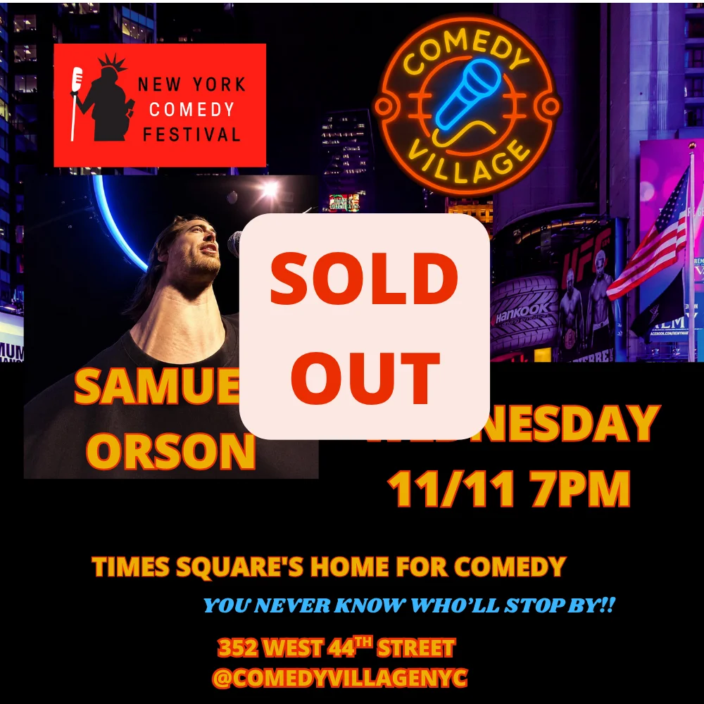 Poster for New York Comedy Festival | Samuel Orson November 11th @7pm