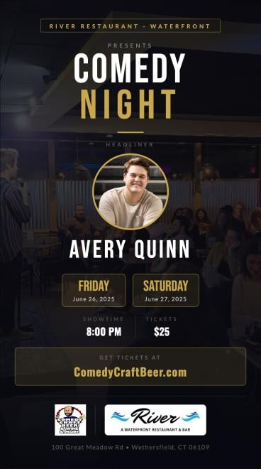 Poster for Comedy Night at Brew Ha Ha at River