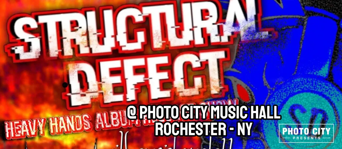 Poster for Structural Defect - "Heavy Hands" Album Release Show- w/ Eyesore, Poor Judgement, & Imperfect
