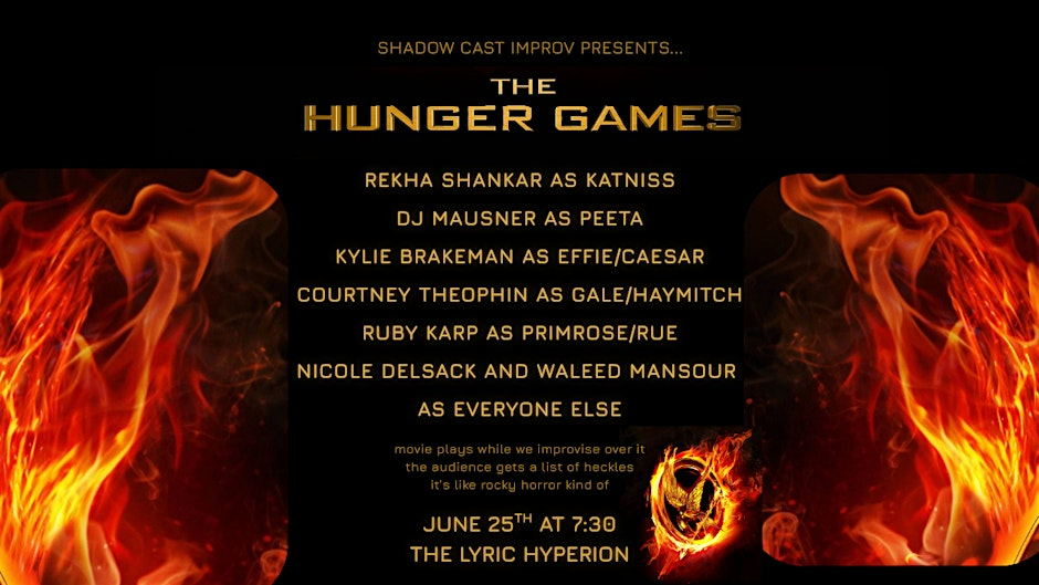 Poster for Hunger Games: An Unofficial Shadow Casting Parody/Watch Party