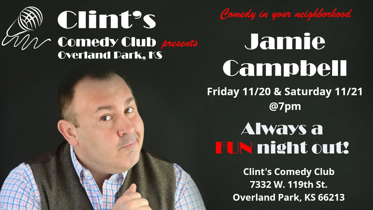 Poster for Jamie Campbell at Clint's Comedy Club