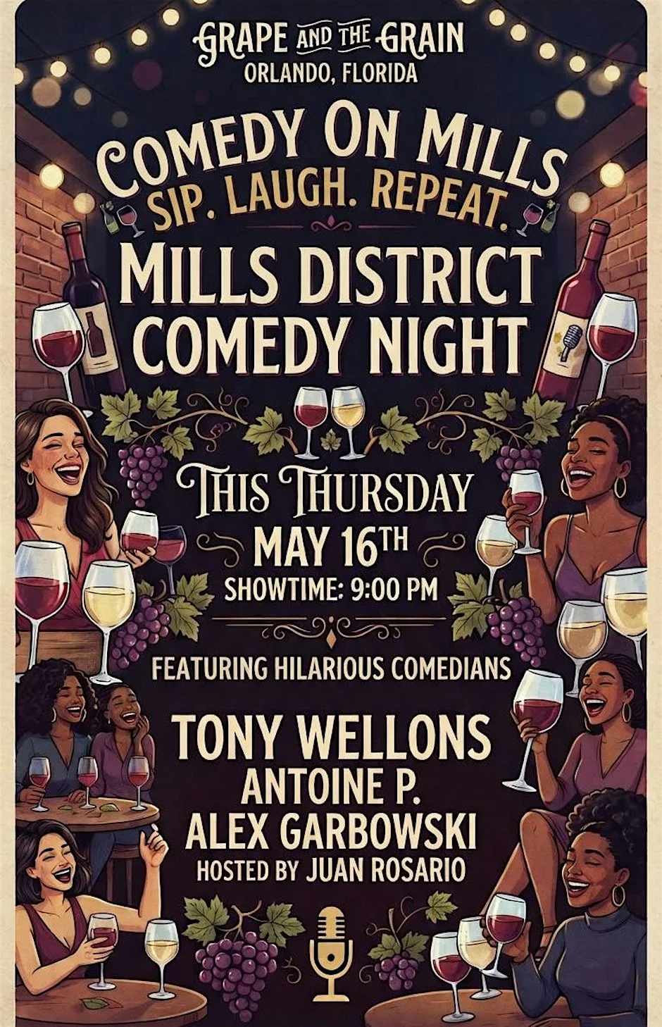 Poster for Comedy At The Grape