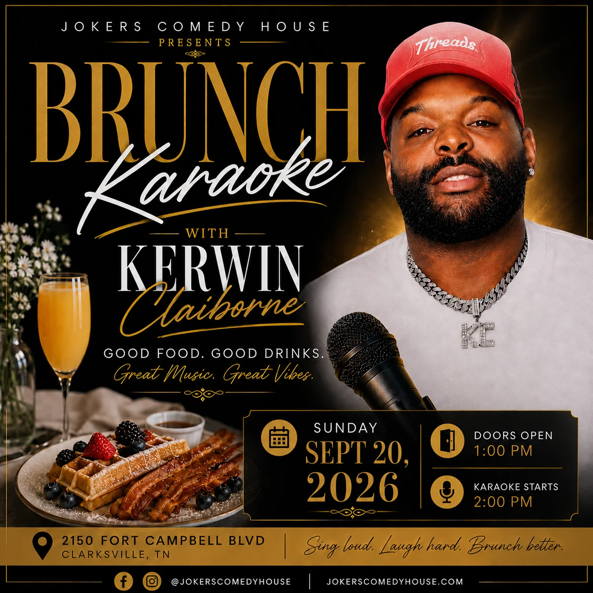 Poster for Brunch Karaoke w/ Kerwin Claiborne