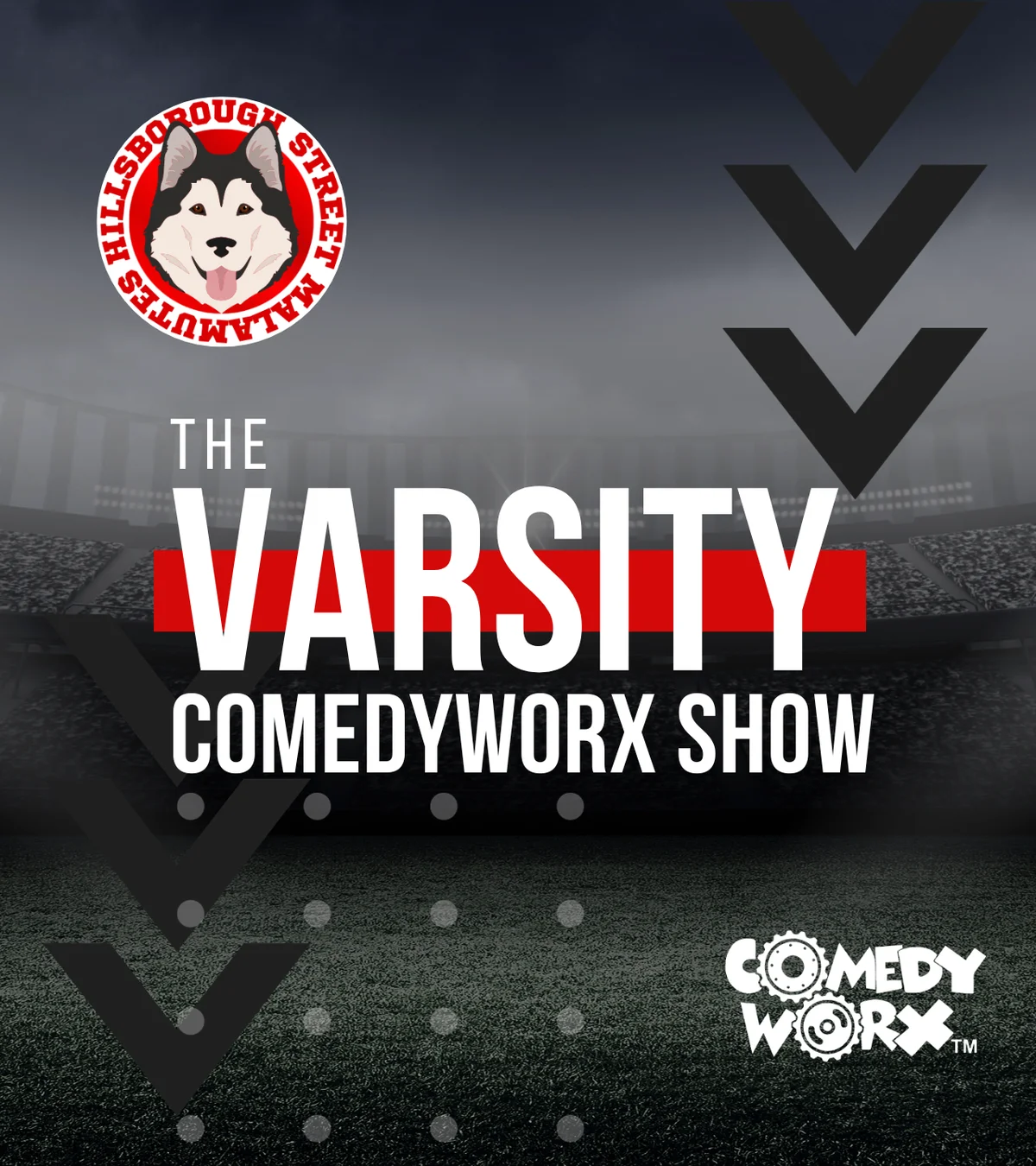 Poster for The Varsity ComedyWorx Show