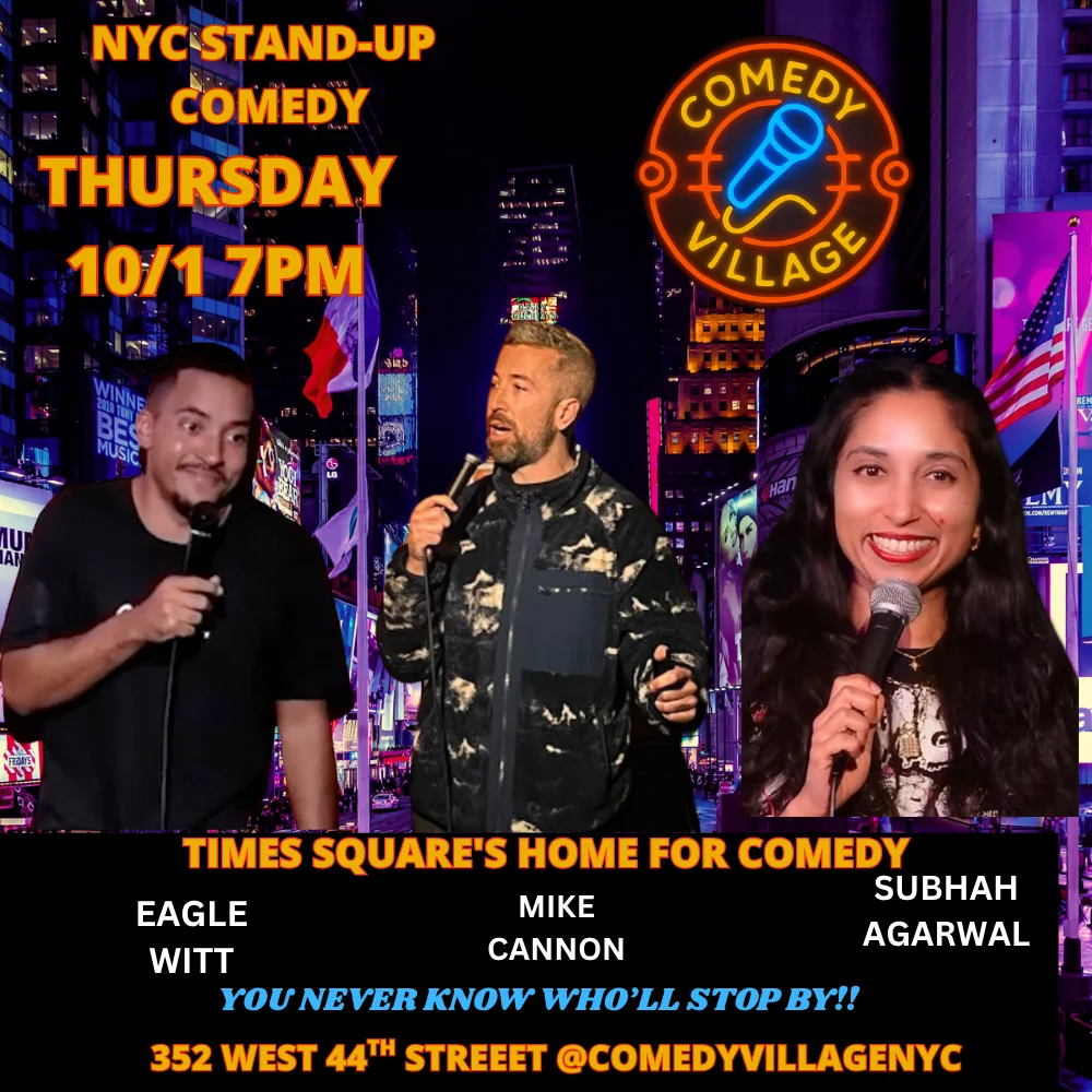 Poster for Times Square Comedy | Thurs, October 1st @7 PM