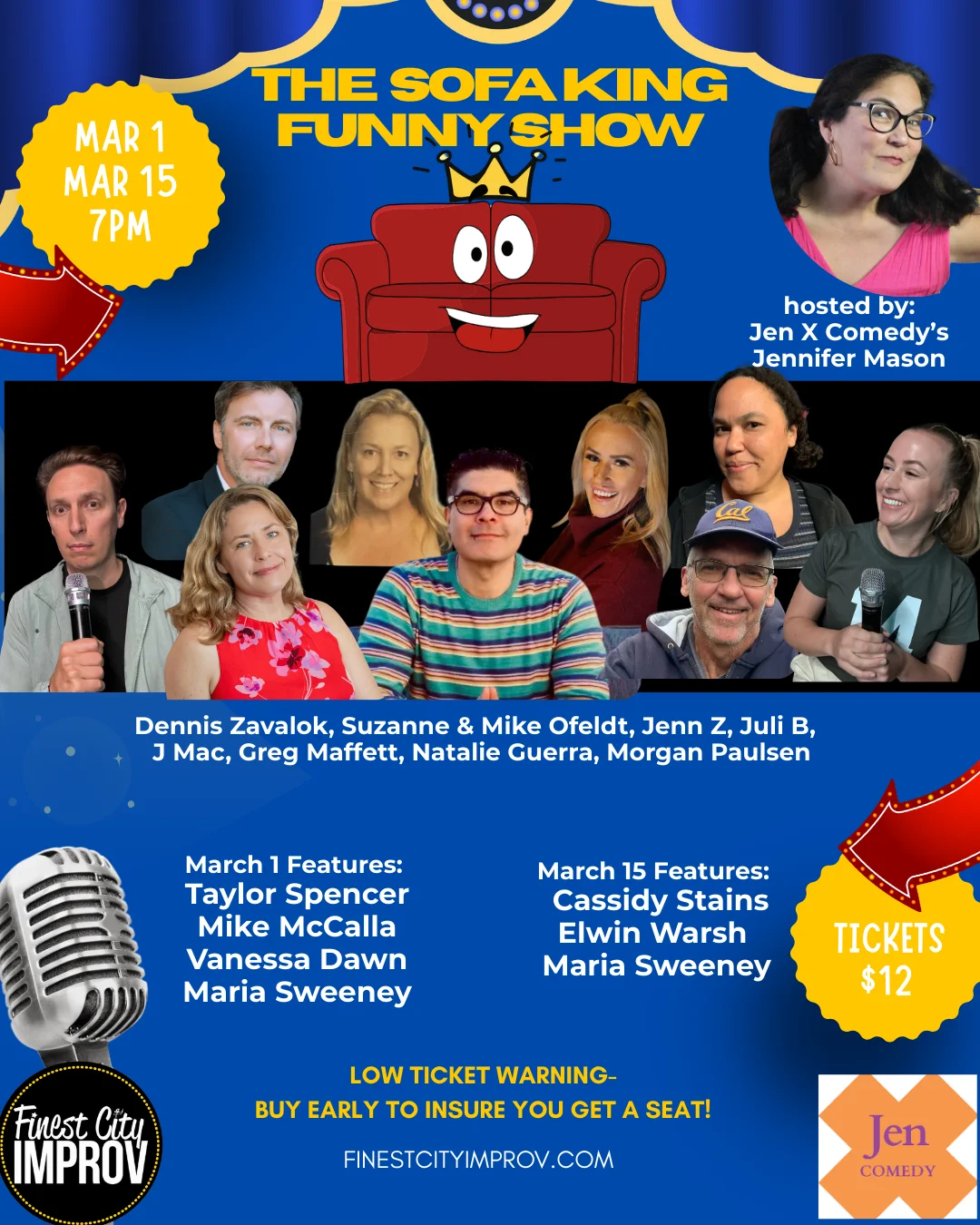 Poster for Sofa King Funny Stand-Up + Grad Show!