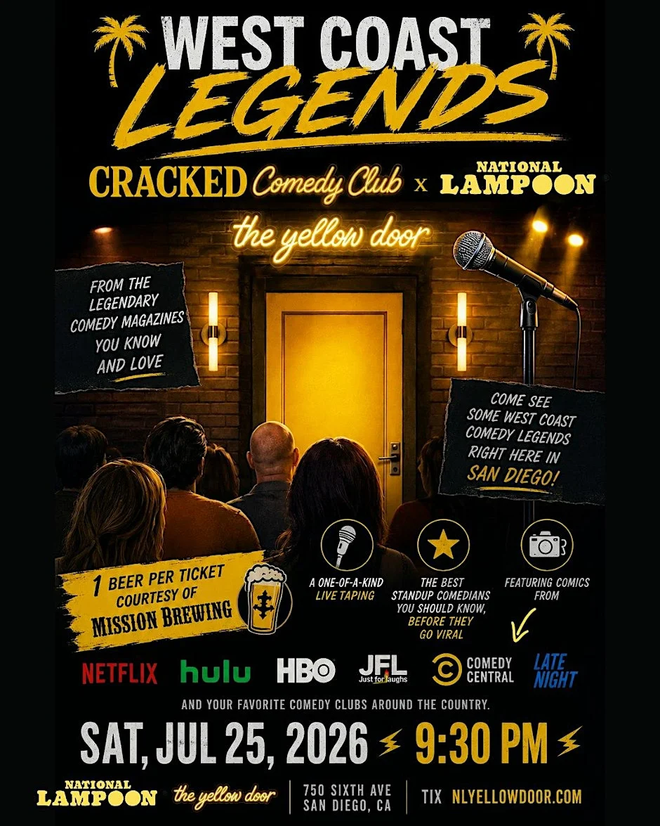 Poster for West Coast Legends - Cracked Comedy Club x National Lampoon