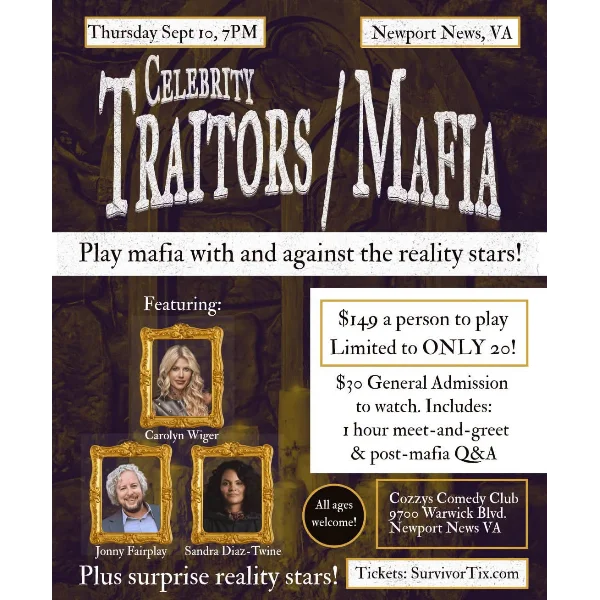 Poster for Celebrity Traitors / Mafia Show
