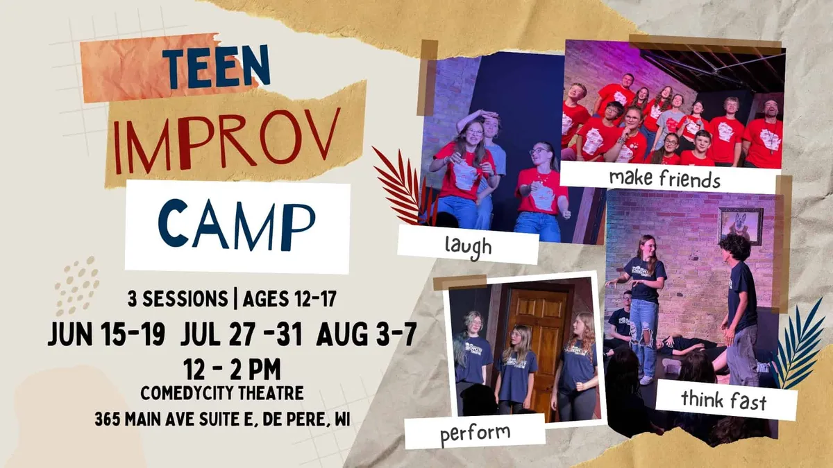 Poster for Teen Improv Camp 2026