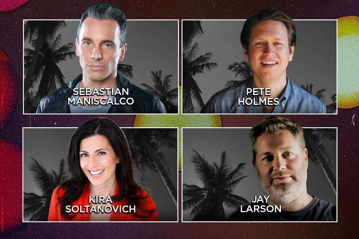 Poster for Tonight at the Improv ft. Sebastian Maniscalco, Pete Holmes, Kira Soltanovich, Jay Larson, Erik Griffin, Shang, Julia Hladkowicz and more TBA