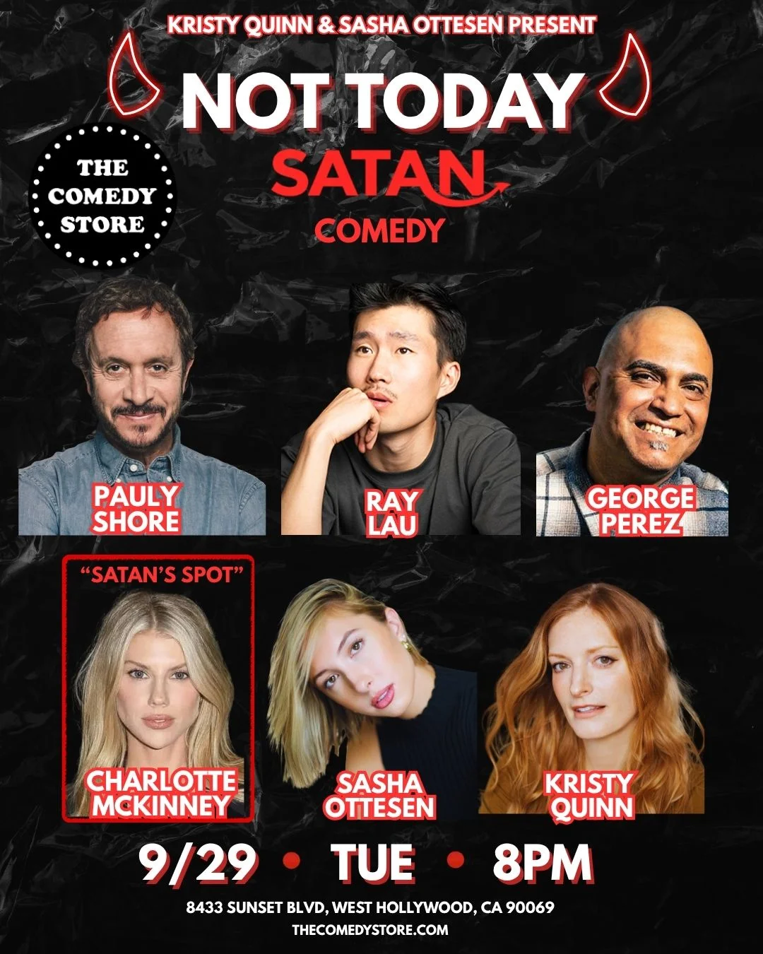 Poster for Not Today Satan Comedy