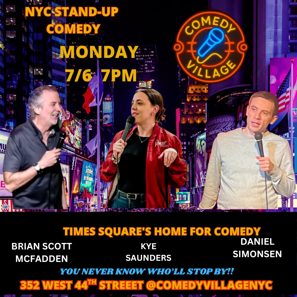 Poster for NYC Stand-Up | Mon, July 6th @7 PM