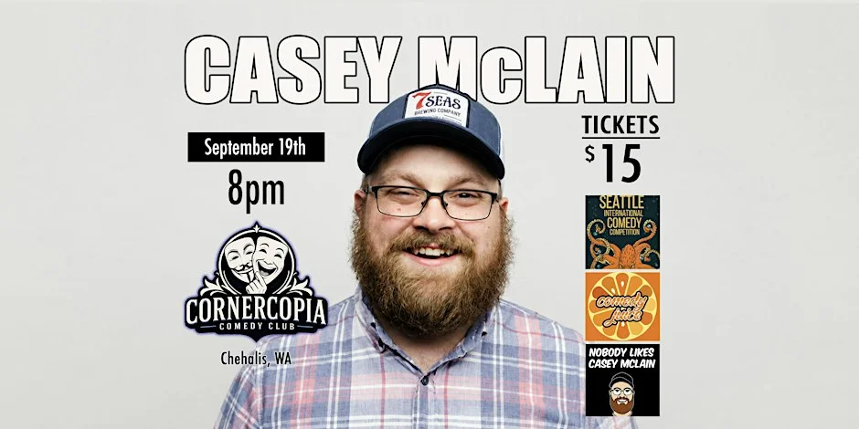 Poster for Headliner Casey McLain!