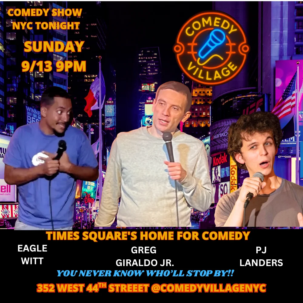 Poster for Times Square Comedy | Sun, September 13th @9 PM