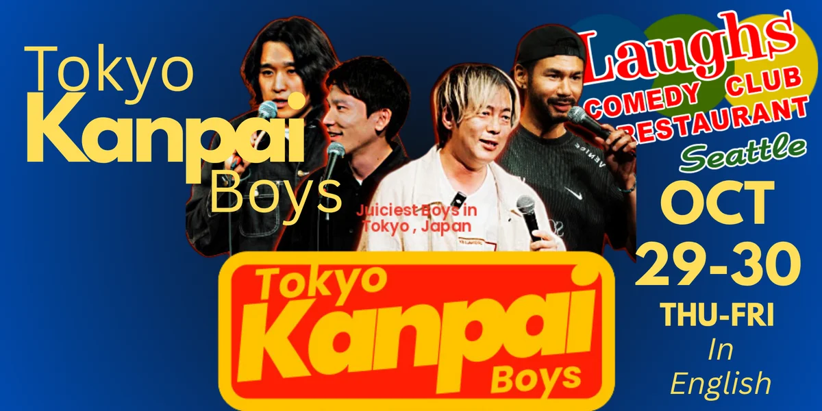 Poster for Comedy: Tokyo Kanpai Boys Live -Show is performed in English