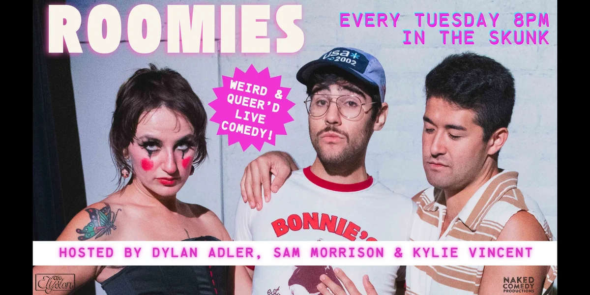 Poster for ROOMIES with Dylan Adler, Sam Morrison & Kylie Vincent