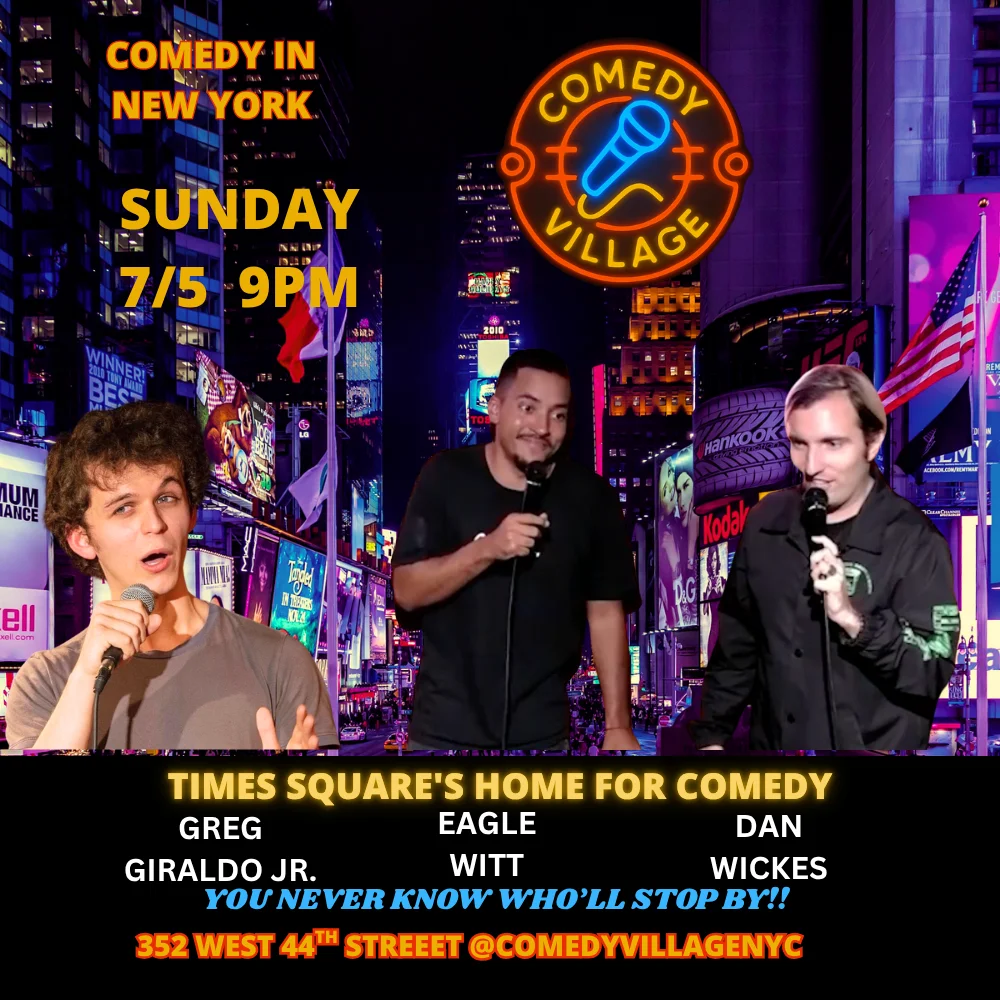 Poster for Times Square Comedy | Sun, July 5th @9 PM