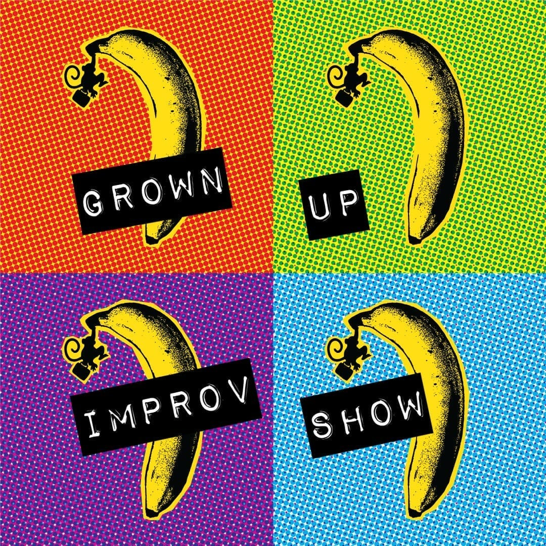 Poster for Grown Up Show @ Glass Nickel Pizza Co!