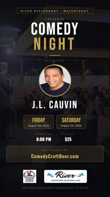 Poster for Comedy Night at Brew Ha Ha at River