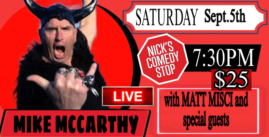 Poster for Mike McCarthy LIVE at Nicks 9/5