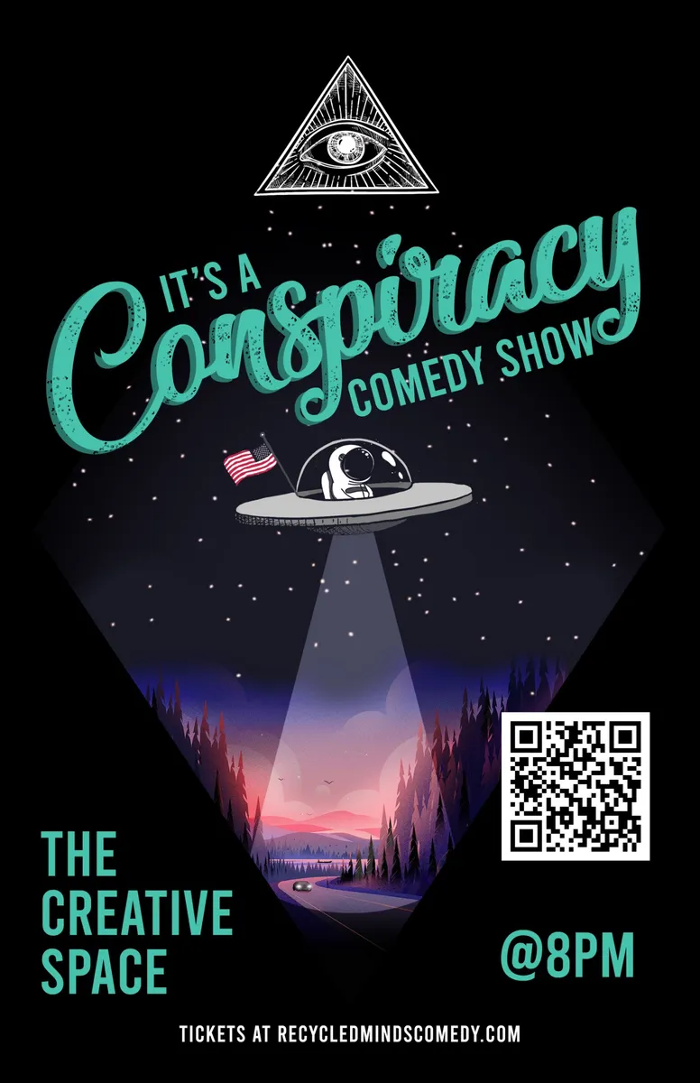 Poster for "It's A Conspiracy!" Comedy Show