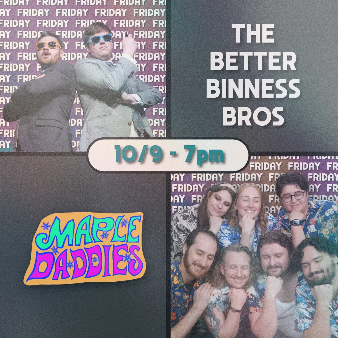 Poster for 2026 Denver Sketch Festival – The Better Binness Bros / Maple Daddies