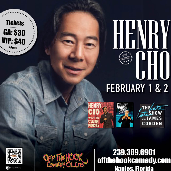 Poster for Comedian Henry Cho Live in Naples, Florida!
