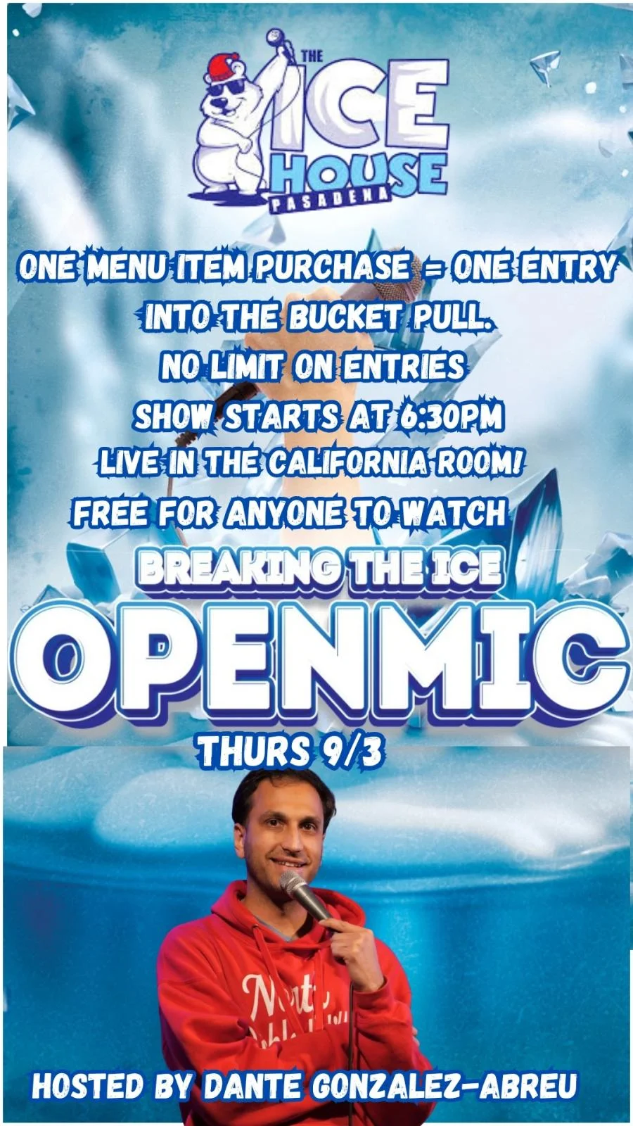 Poster for Breaking the Ice Open Mic