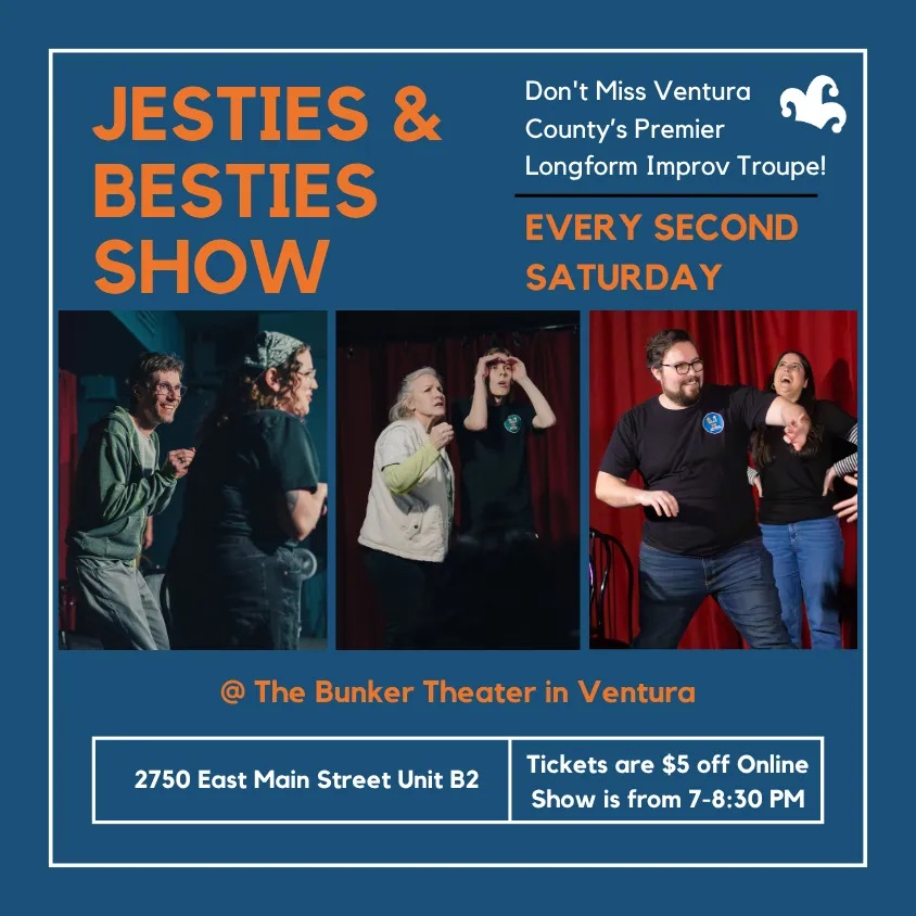 Poster for Jest Improv's Mainstage Improv Comedy Show: The Jesties & Besties Show!