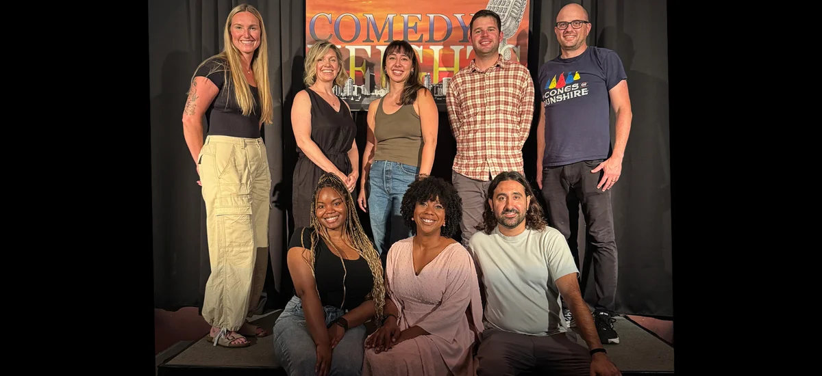 Poster for Comedy Heights Closed July and Opened August with a Bang