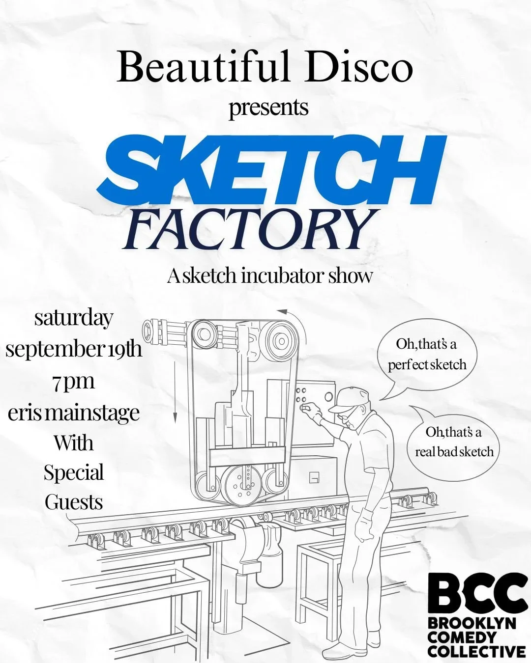 Poster for Beautiful Disco Presents: The Sketch Factory