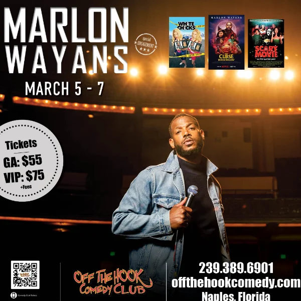 Poster for Comedian Marlon Wayans Live in Naples, Florida!