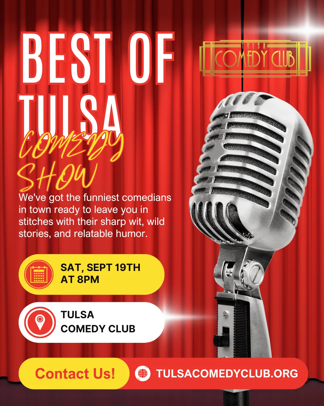 Poster for 5th Annual Best of Tulsa Comedy Competition
