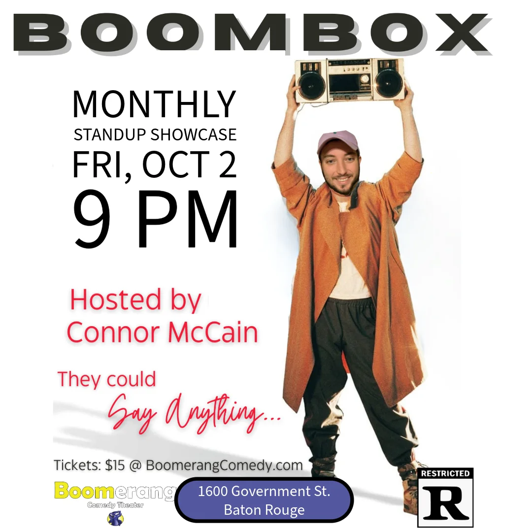 Poster for BOOM BOX STANDUP SHOWCASE - Oct