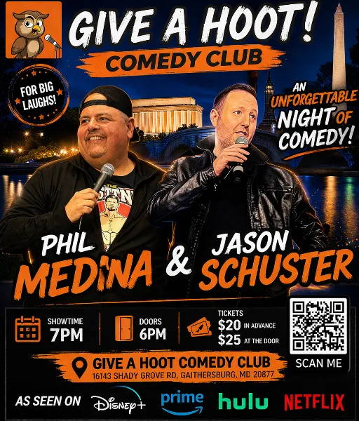 Poster for Jason Schuster and Phil Medina return from Los Angeles
