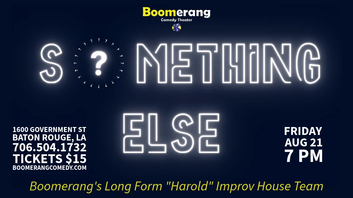 Poster for LONG FORM IMPROV with SOMETHING ELSE