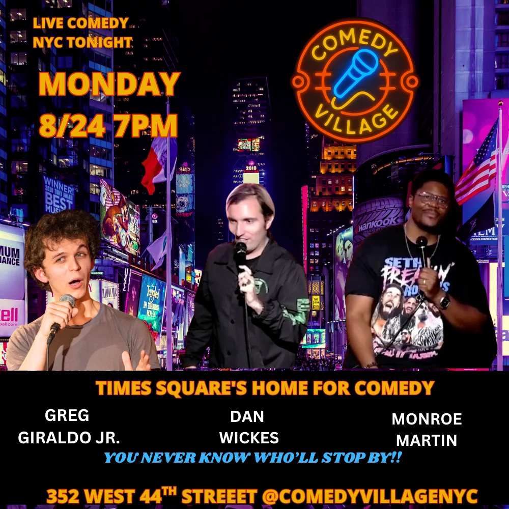 Poster for NYC Stand-Up | Mon, August 24th @7 PM