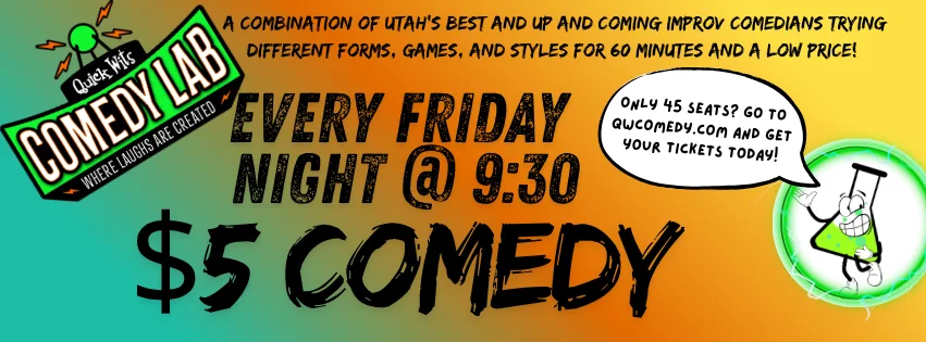 Poster for $5 Friday Late Night Laughs at The Lab | 9:30 PM