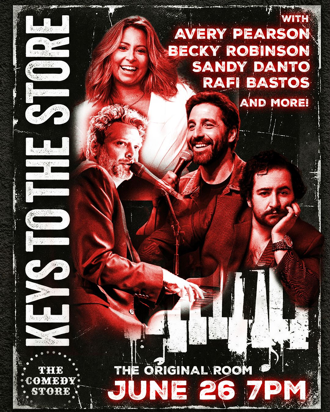 Poster for Keys to the Store w Avery Pearson ft Becky Robinson, Sandy Danto & Huge Guests