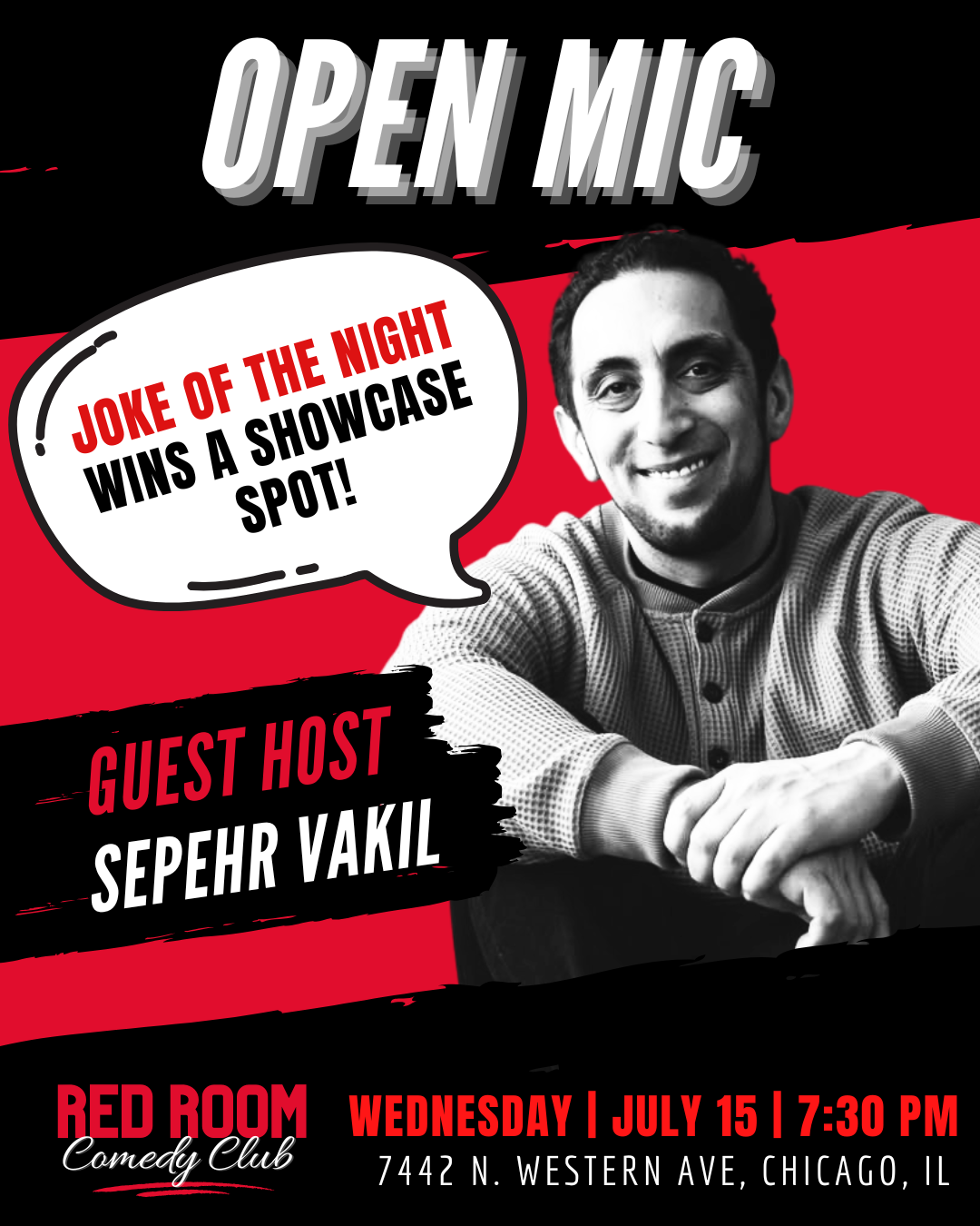 Poster for RED ROOM OPEN MIC