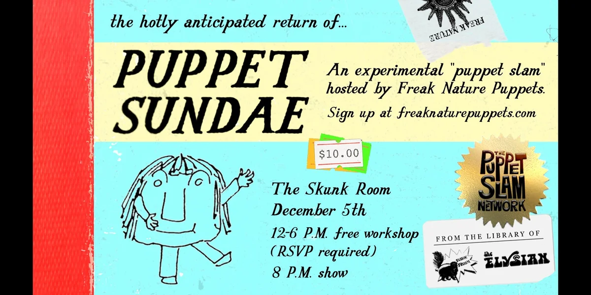 Poster for Puppet Sundae: An Experimental Puppet Slam