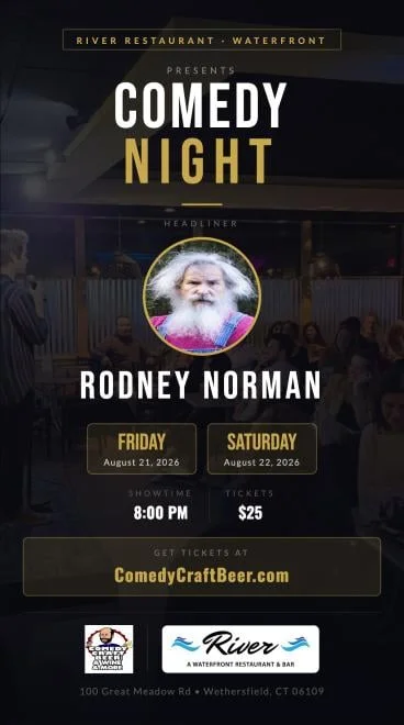 Poster for Comedy Night at Brew Ha Ha at River