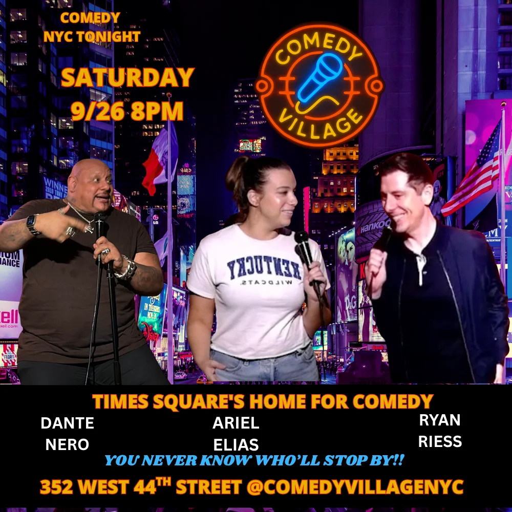 Poster for Times Square Comedy | Sat, September 26th @8 PM