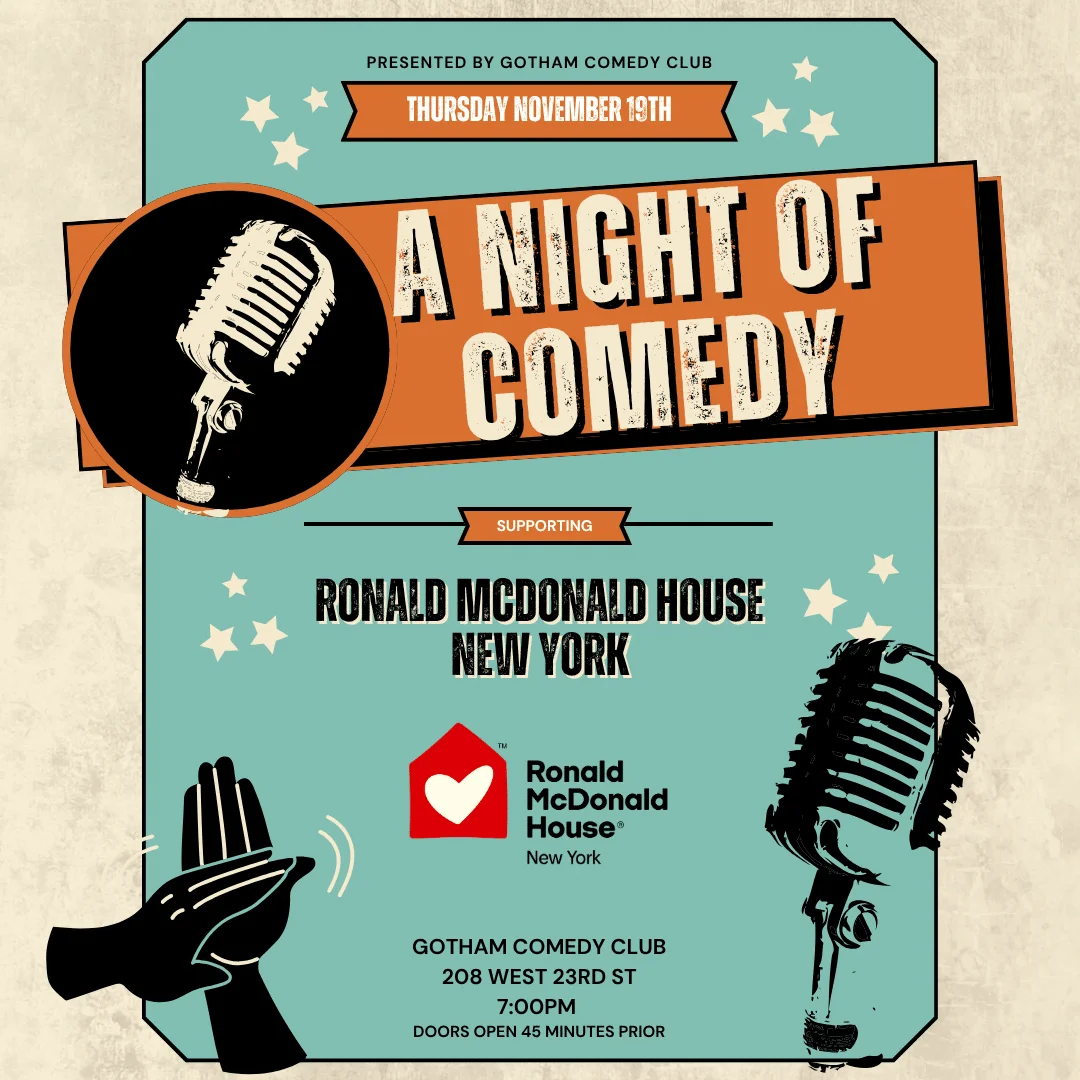 Poster for Night of Comedy to Benefit RMH New York