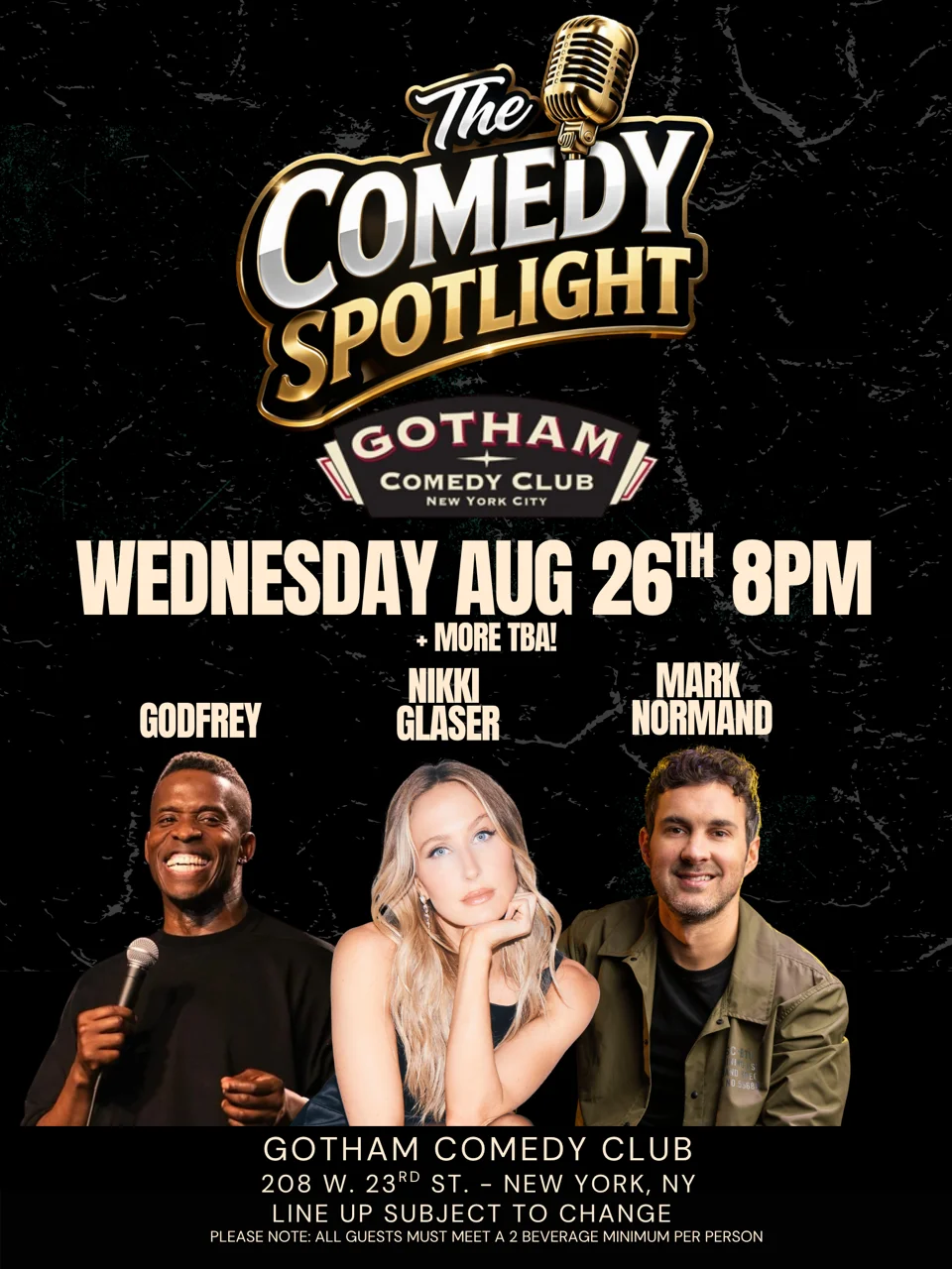 Poster for Comedy Spotlight w/ Nikki Glaser, Godfrey & More