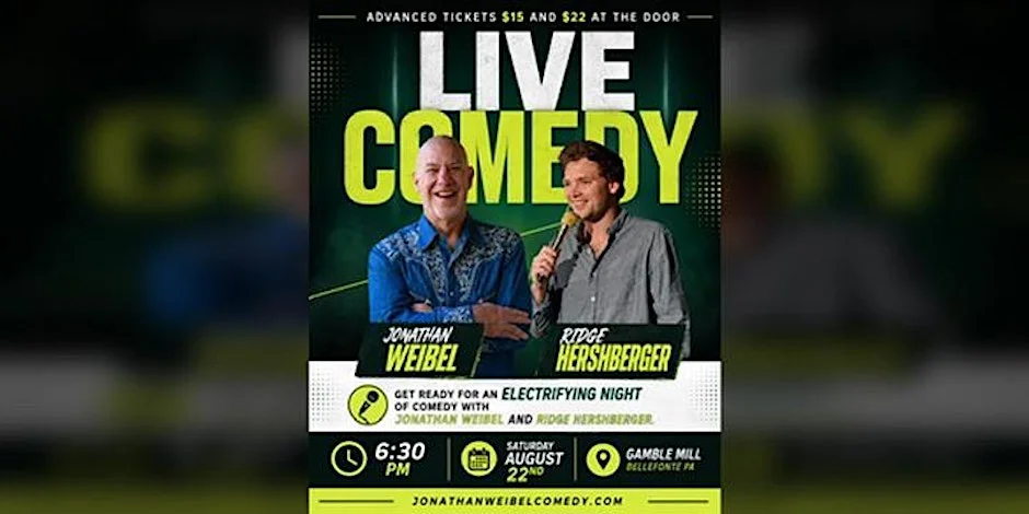 Poster for Jonathan Weibel and Ridge Hershberger Standup Comedy